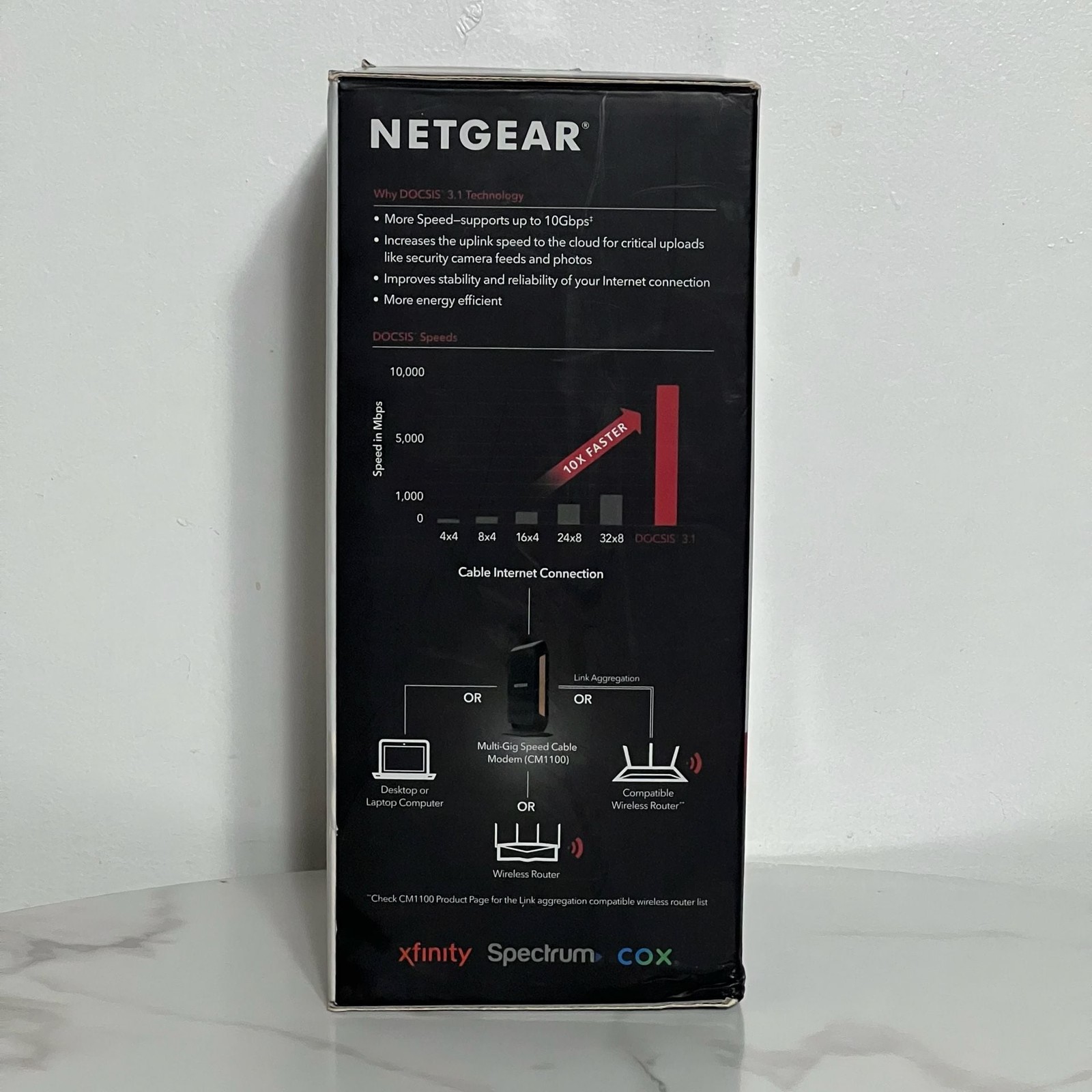 Netgear Nighthawk CM1100 DOCSIS 3.1 Multi-Gig Speed Cable Modem
