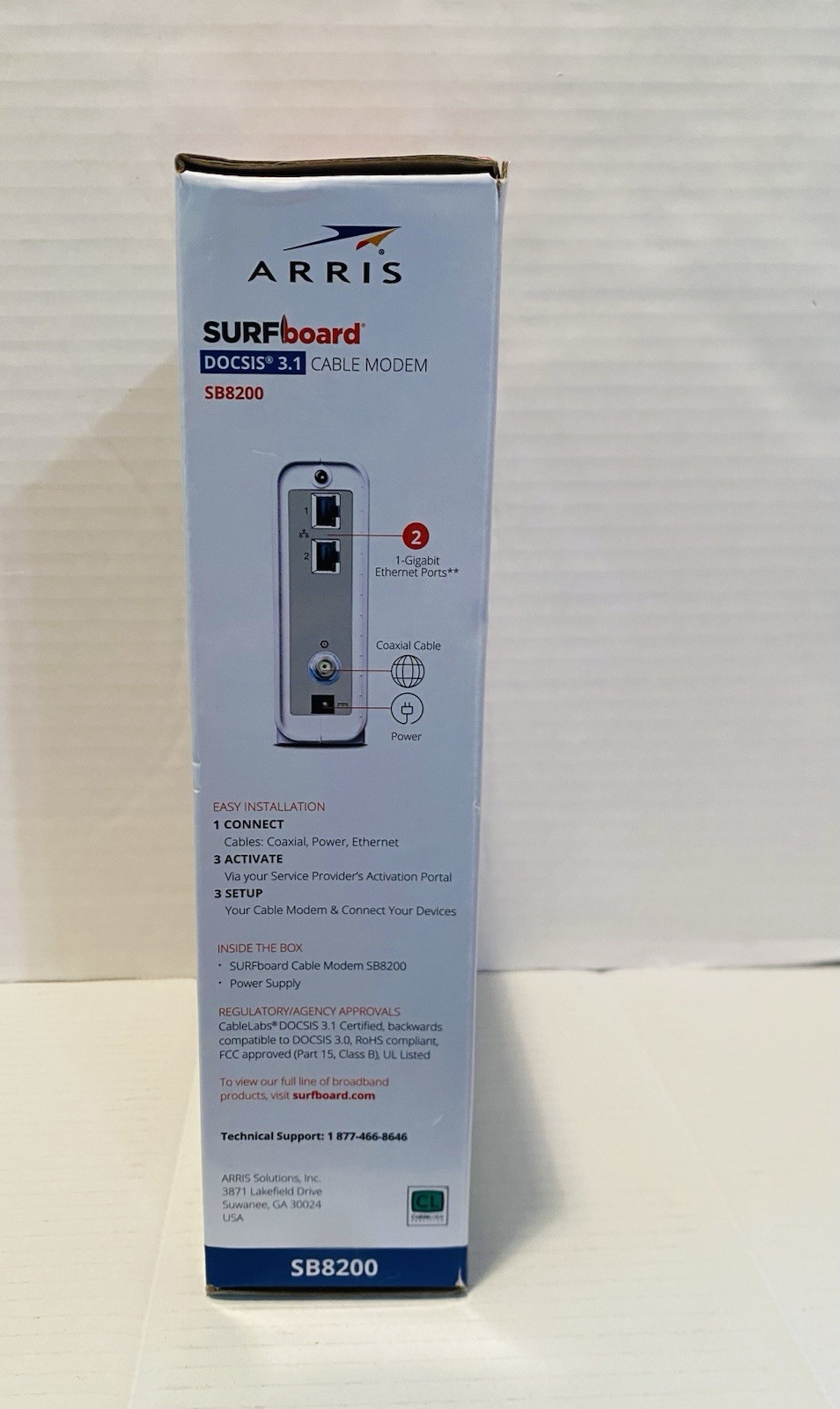 New ARRIS SURFboard SB8200 DOCSIS 3.1 Cable Modem White