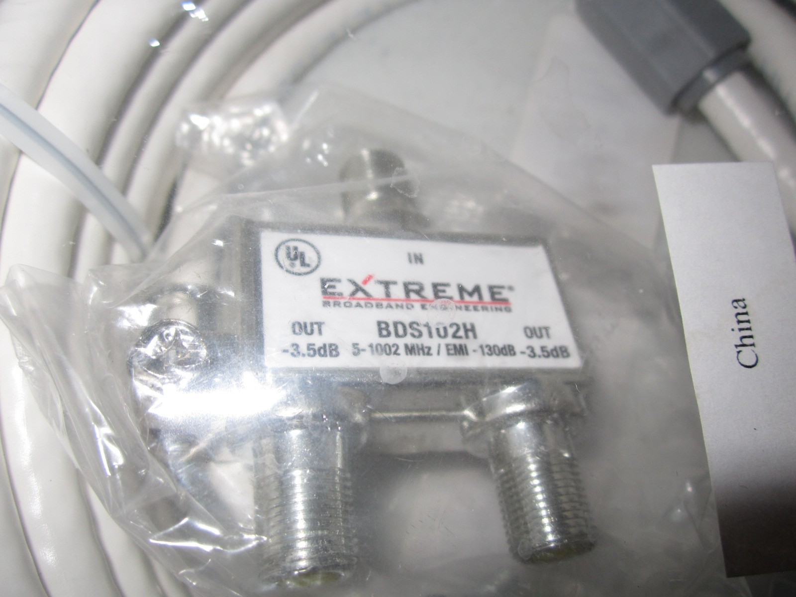 HSD Kit (2 Way Splitter 7ft Ethernet Cable & 6ft, 12ft Coax Jumper plus Splitter
