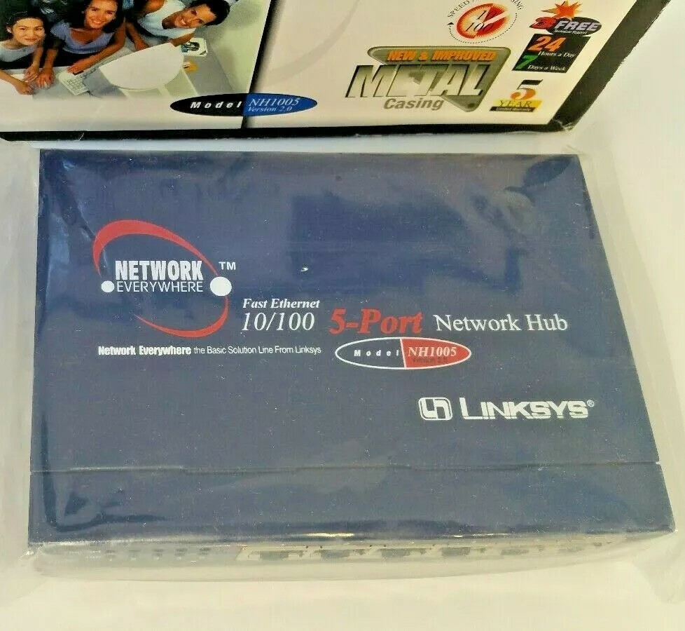 Modem LINKSYS Fast ethernet 10/100 NH1005/NH1005 RQAUS1 5 Port Hub.