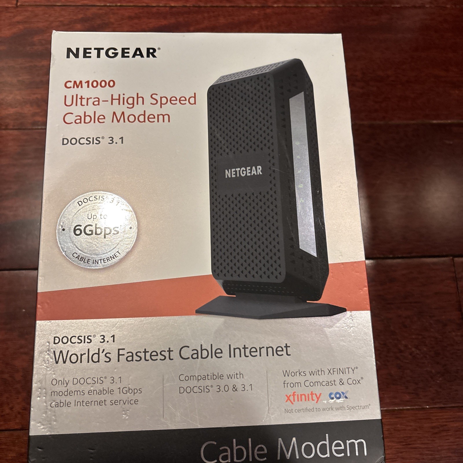 NETGEAR CM1000 Ultra-High Speed DOCSIS 3.1 Cable Modem Black New Sealed