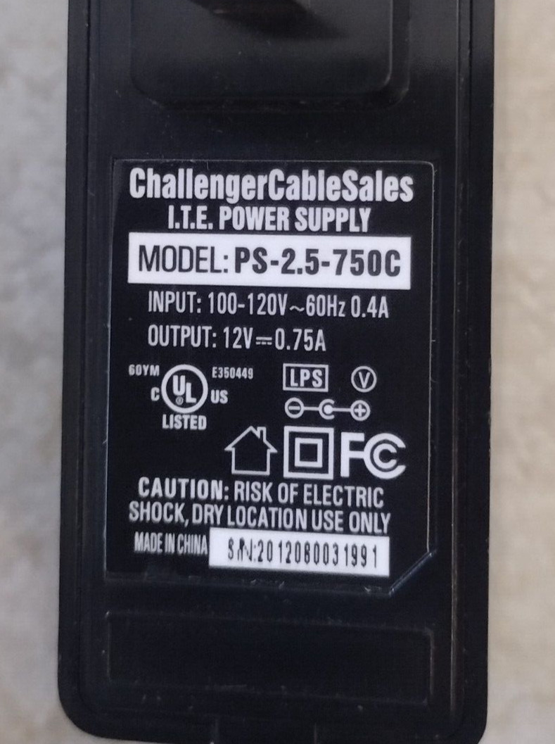 12V Authentic APD Adapter for Comcast Xfinity Modem Router
