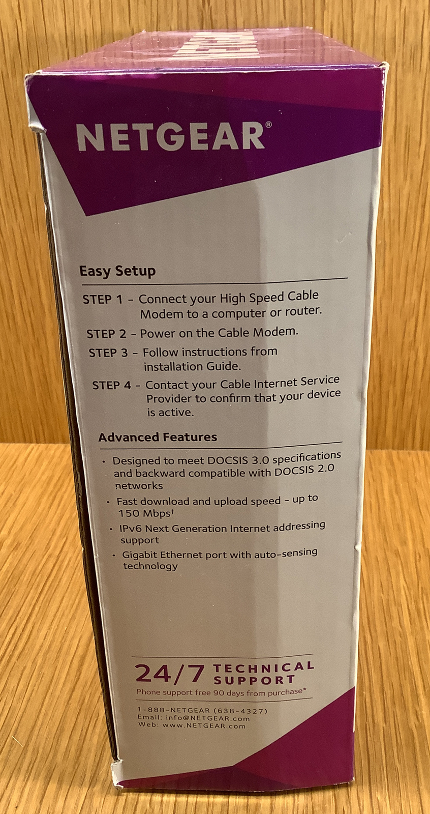 NETGEAR DOCSIS 3.0 Cable Modem, Fast Speed Xfinity , Time Warner New Open Box
