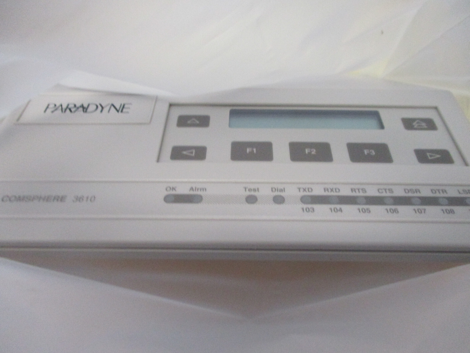AT&T PARADYNE COMSPHERE 3610-A4-001 EXTERNAL MODEM With AC Adapter New
