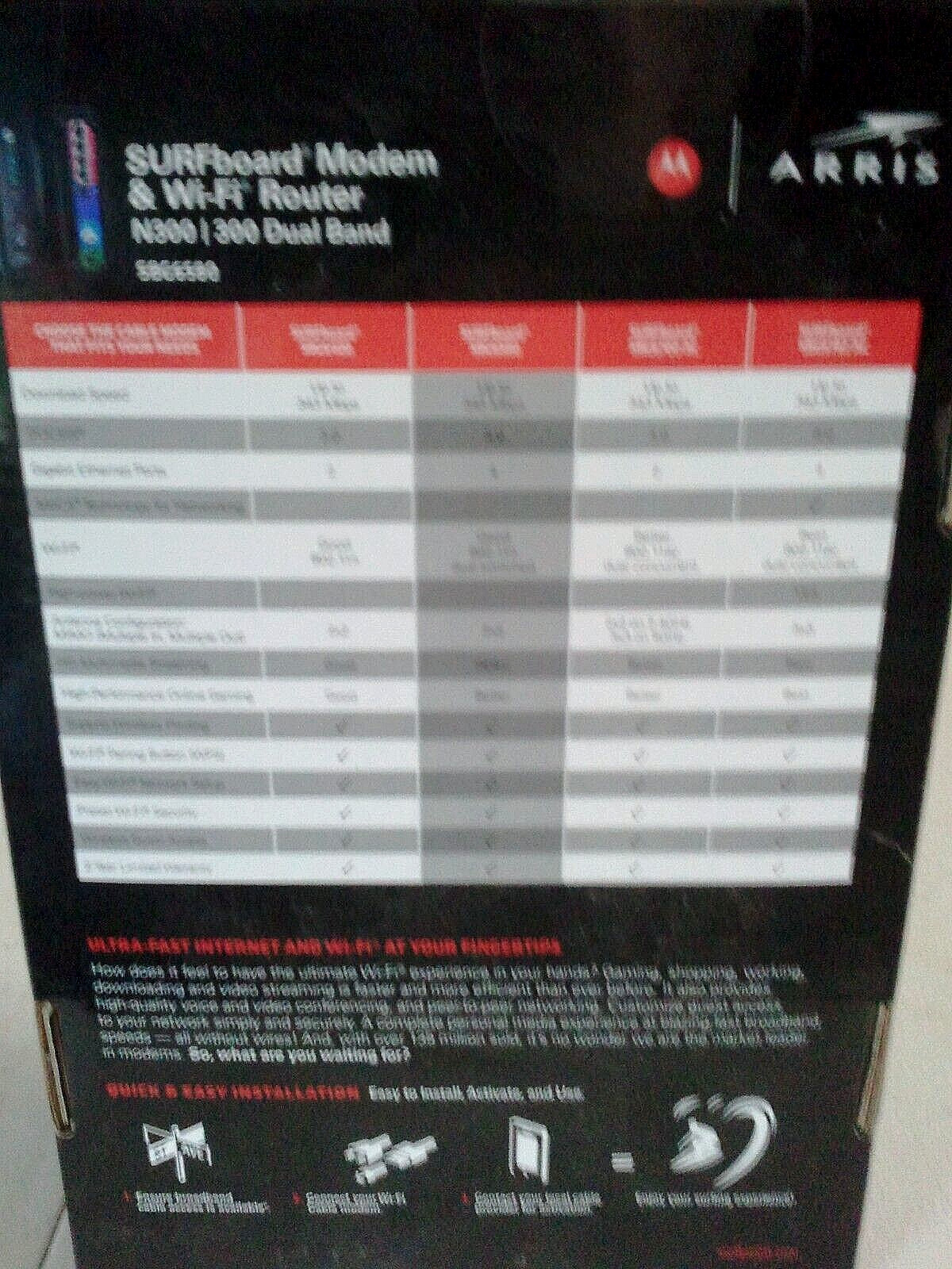 Motorola ARRIS SURFboard SBG6580 DOCSIS 3.0 Cable Modem Wi-Fi