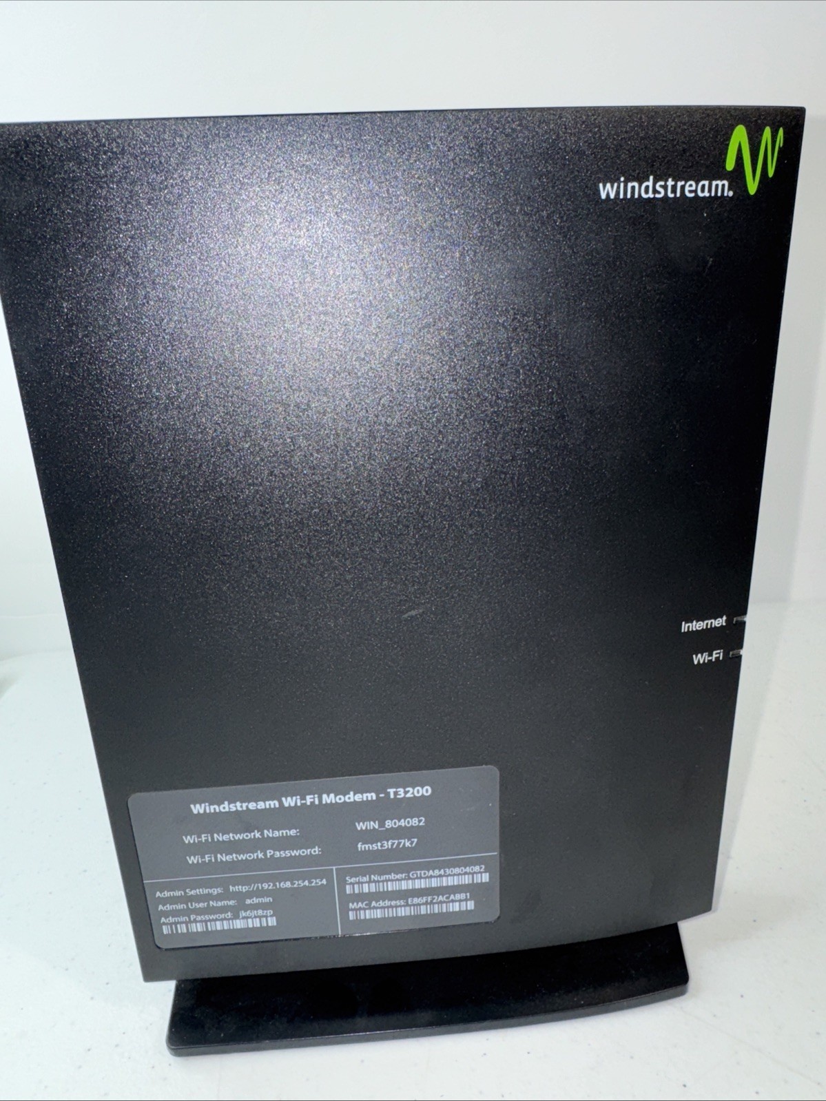 WINDSTREAM Wi-Fi modem T3200 Bonded VDSL2 Wireless AC Gateway Router