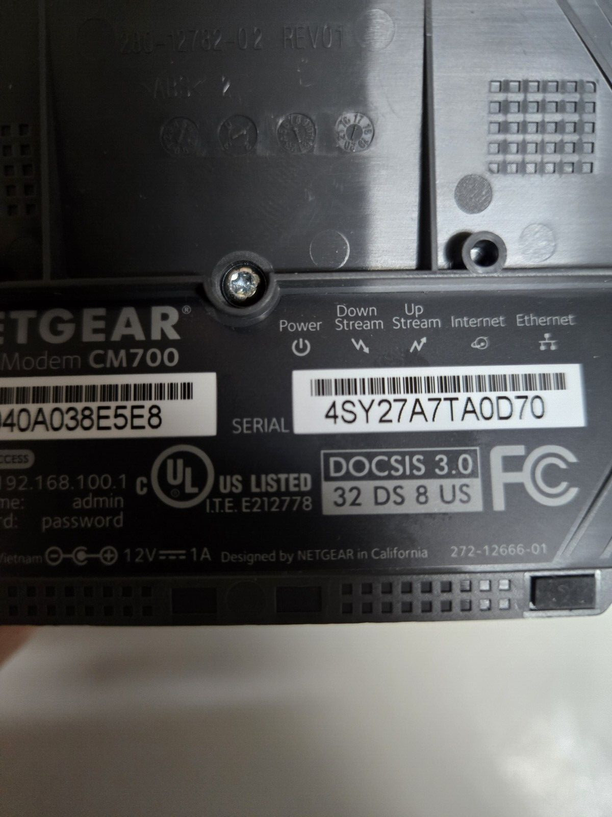 NETGEAR CM700 High Speed Cable Modem 32×8 1.4Gbps DOCSIS 3.0