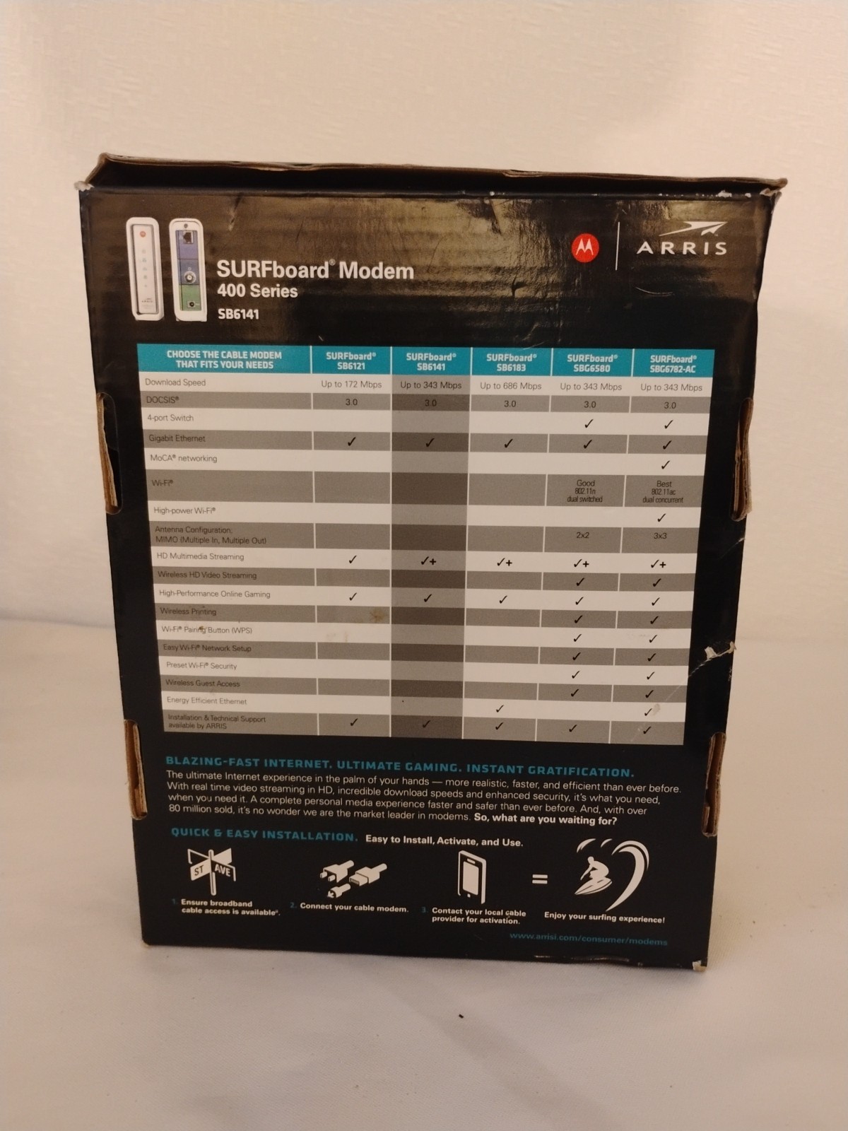 Motorola SB6141 SURFboard eXtreme DOCSIS 3.0 Cable Modem 300 mbps