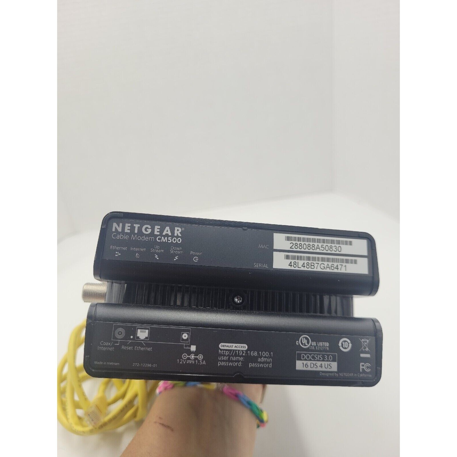 NETGEAR CM500 (CM500100NAS) 680 Mbps – Black