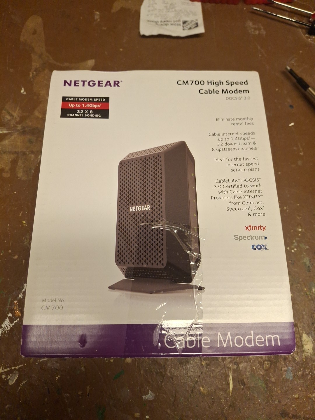 NETGEAR CM700-1AZNAS DOCSIS 3.0 Cable Modem 32×8 for Xfinity by Comcast 1.4gbps