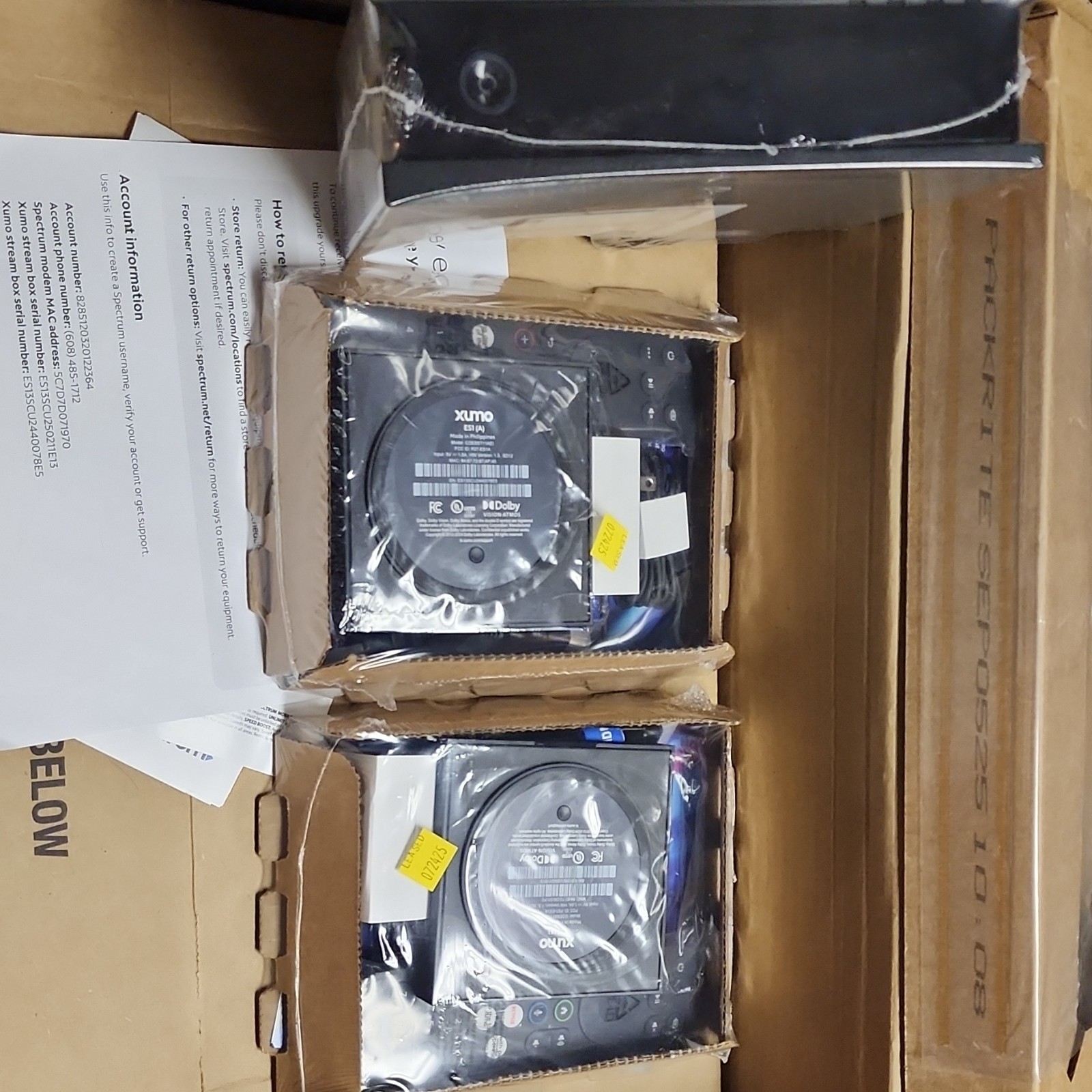 Spectrum DOCSIS 3.1 eMTA Cable Modem 2.5G Max Downstream Data Rate Black