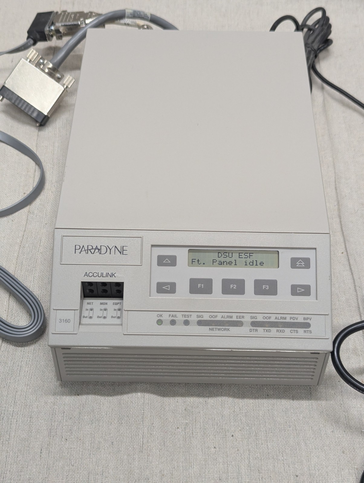 Paradyne Acculink 3160-A2-210 2-Port DSU/CSU Modem With Cords