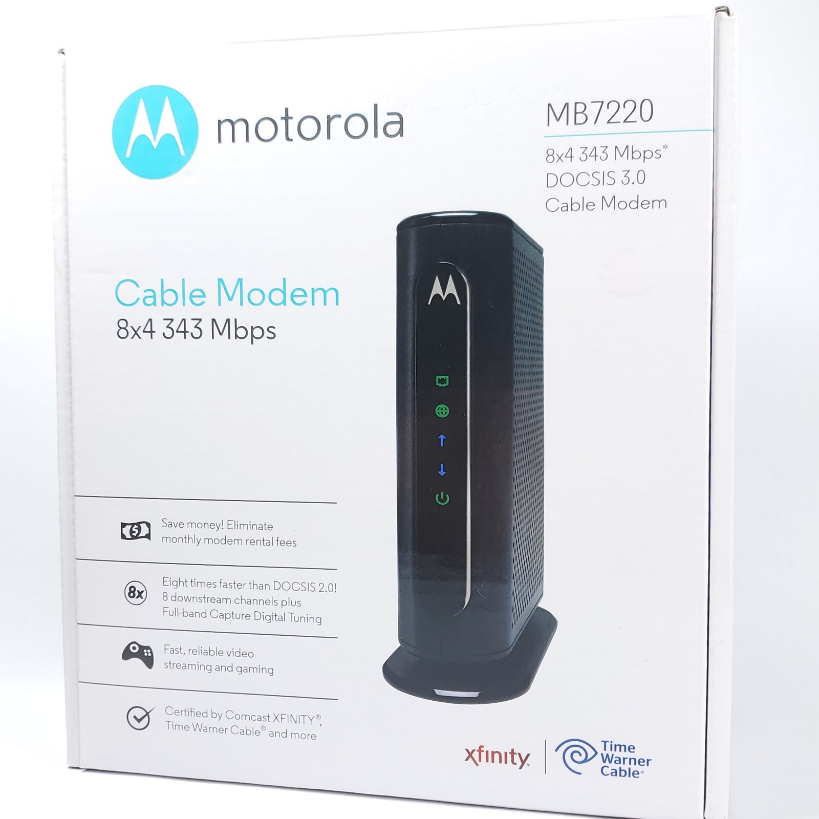 Motorola Cable Modem MB7220 8×4 343 Mbps DOCSIS 3.0 Xfinity