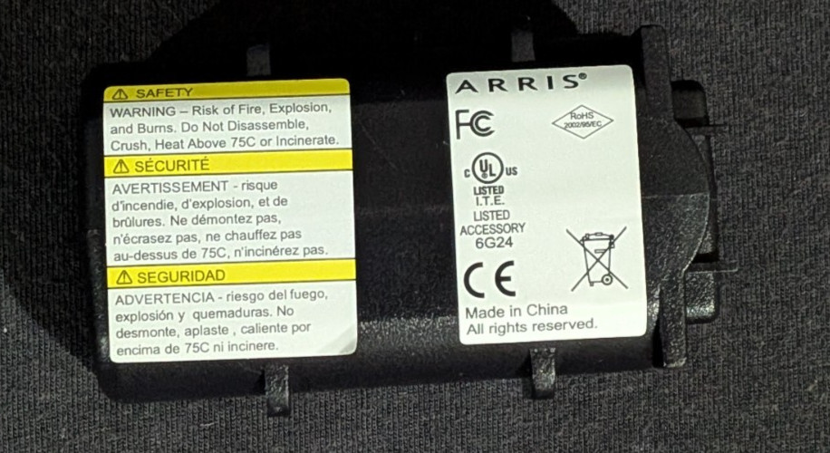 Arris TM602G/115 Modem with Battery