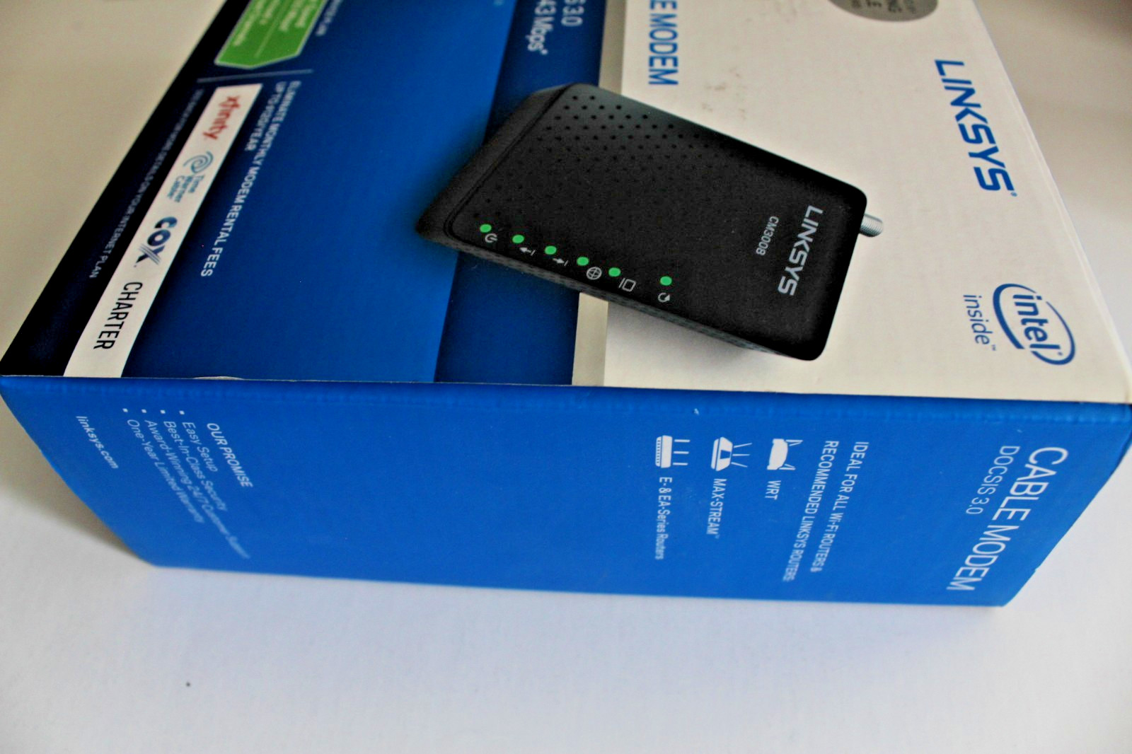 LINKSYS CM3008 8 x 4 Cable Modem DOCSIS 3.0, 343 Mbps – New