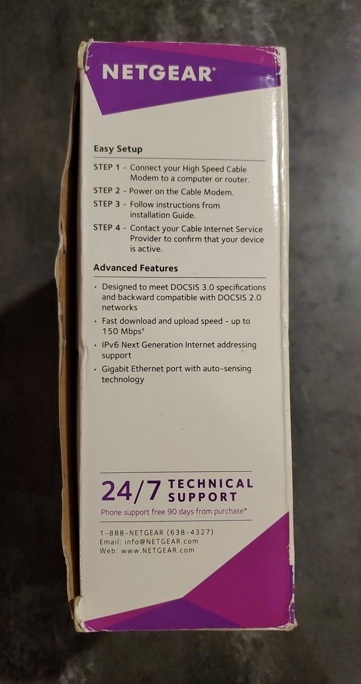 NETGEAR (CMD31T-100NAS) High Speed Cable Modem DOCSIS 3.0 🆕 Open-Box