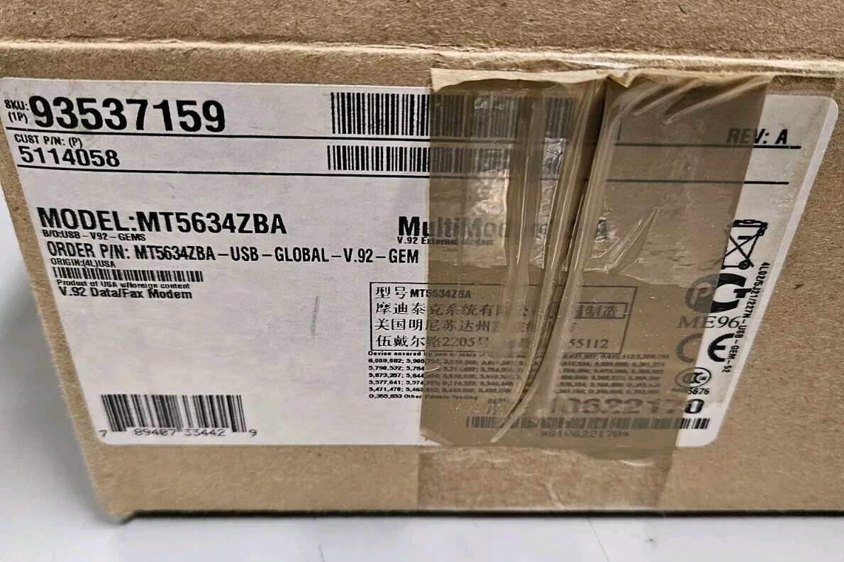 Multitech MT5634ZBA MultiModem USB sku 93537159