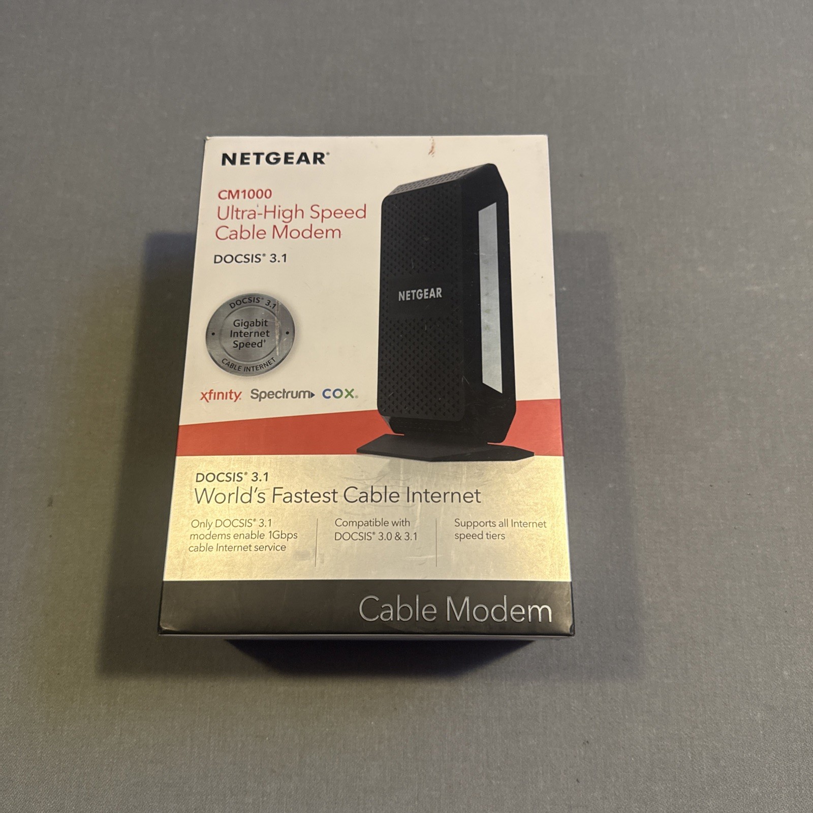 NETGEAR CM1000 Wired-Ethernet (RJ-45) Cable – CM1000100NAS (Black)