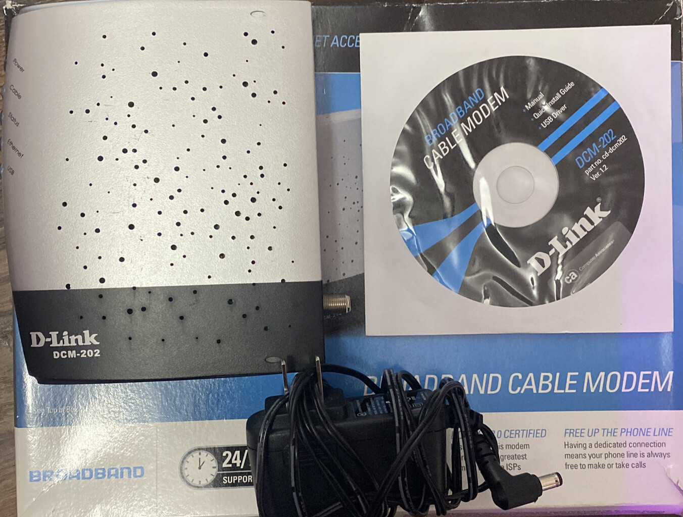 D-Link DCM-202 DOCSIS 2.0 USB Broadband Ethernet Cable Modem