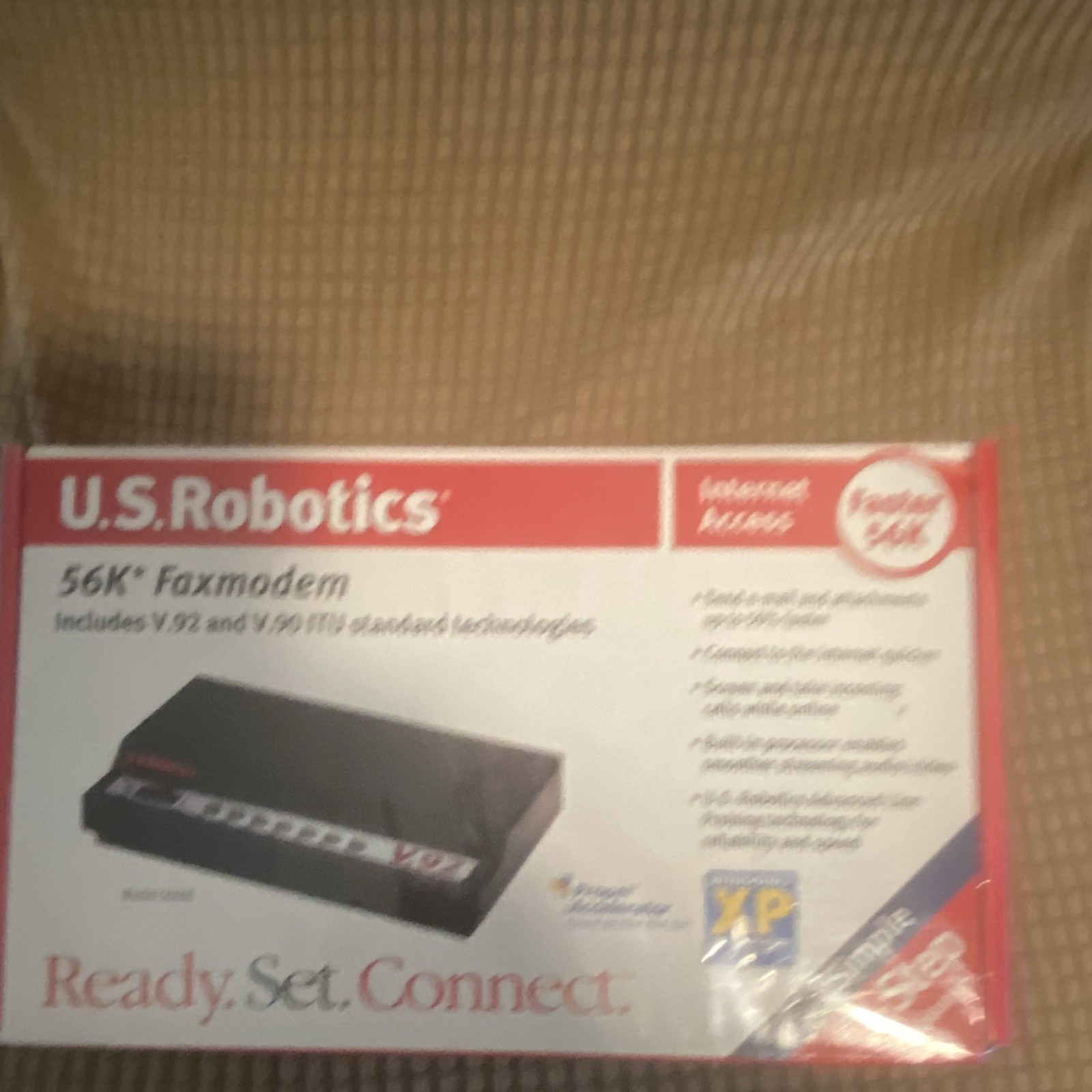 U.S. Robotics 56K V.92/V.90 Faxmodem External Serial RS-232 Black USR5686E