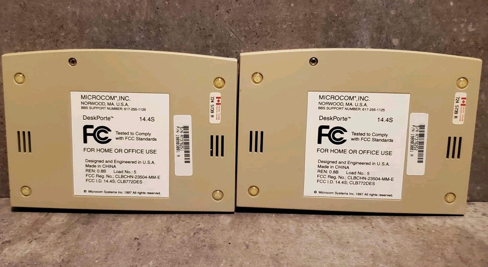 Microcom DeskPorte 14.4S 14,400 bps Modem X2…Untested Sold for Parts Only!
