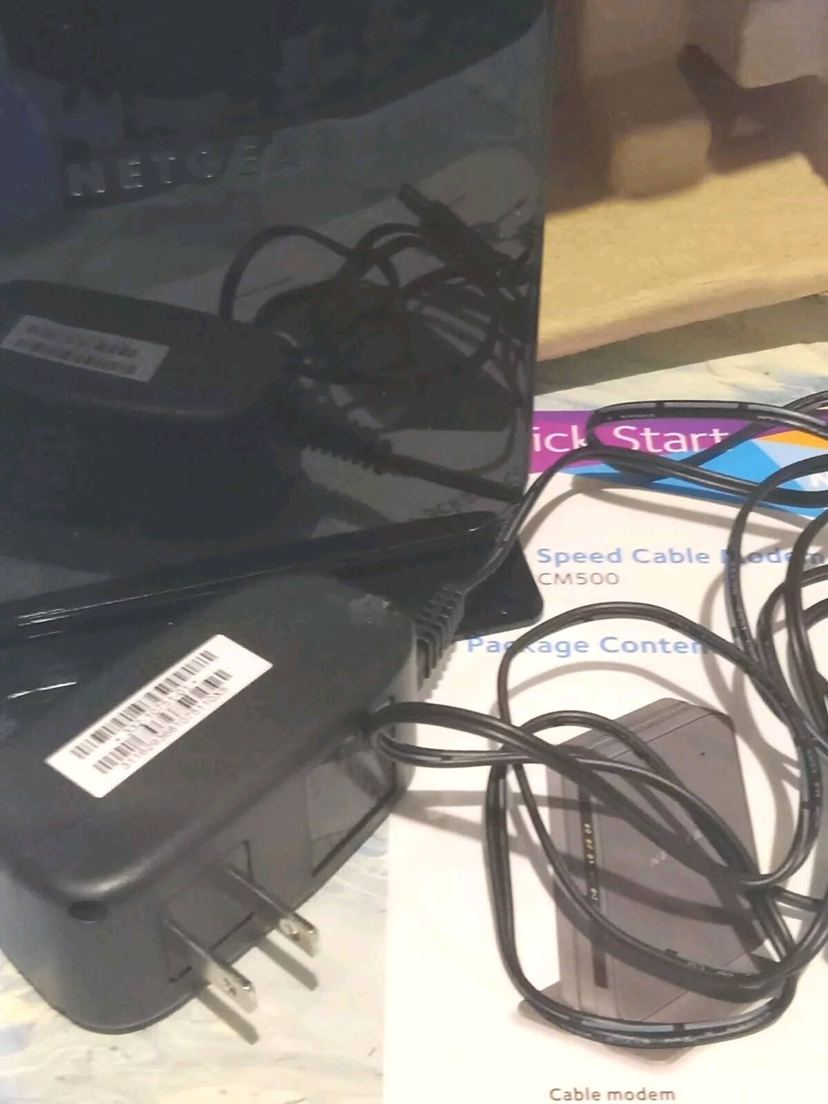 Netgear CM500 high speed cable modem Pre-owned Missing Ethernet Cable