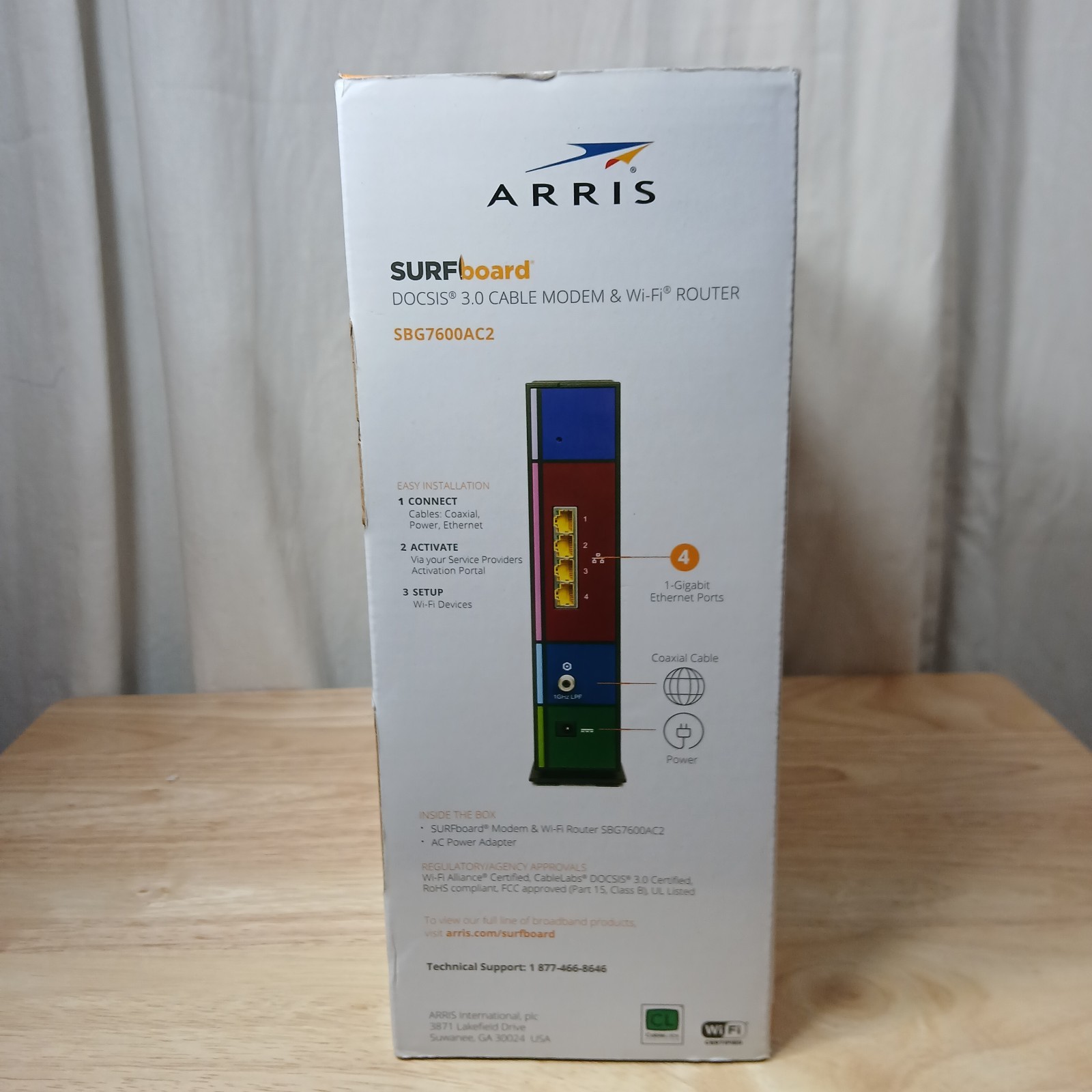 ARRIS SURFBOARD SBG7600AC2 DOCSIS 3.0 Cable Modem & AC2350 Wi-Fi Router W/ Power