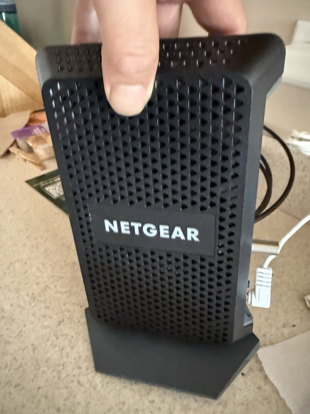 NETGEAR Nighthawk CM1100 Cable Modem DOCSIS 3.1 Gigabit Black w/ Power Adapter