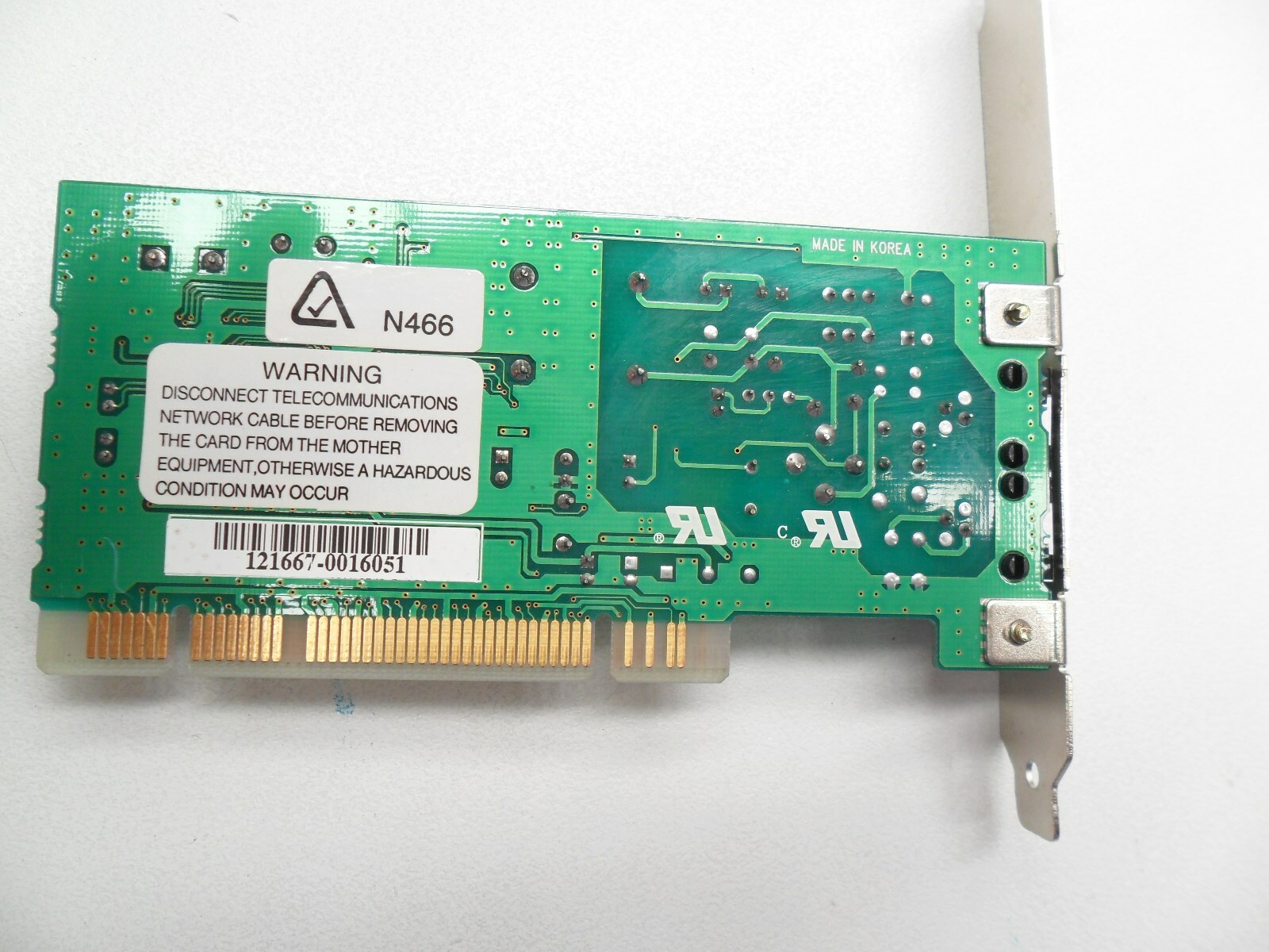 INTERNAL DIALUP MODEM PCI CARD 56K PHONE LINE IN CONEXANT PS56-PCI PC