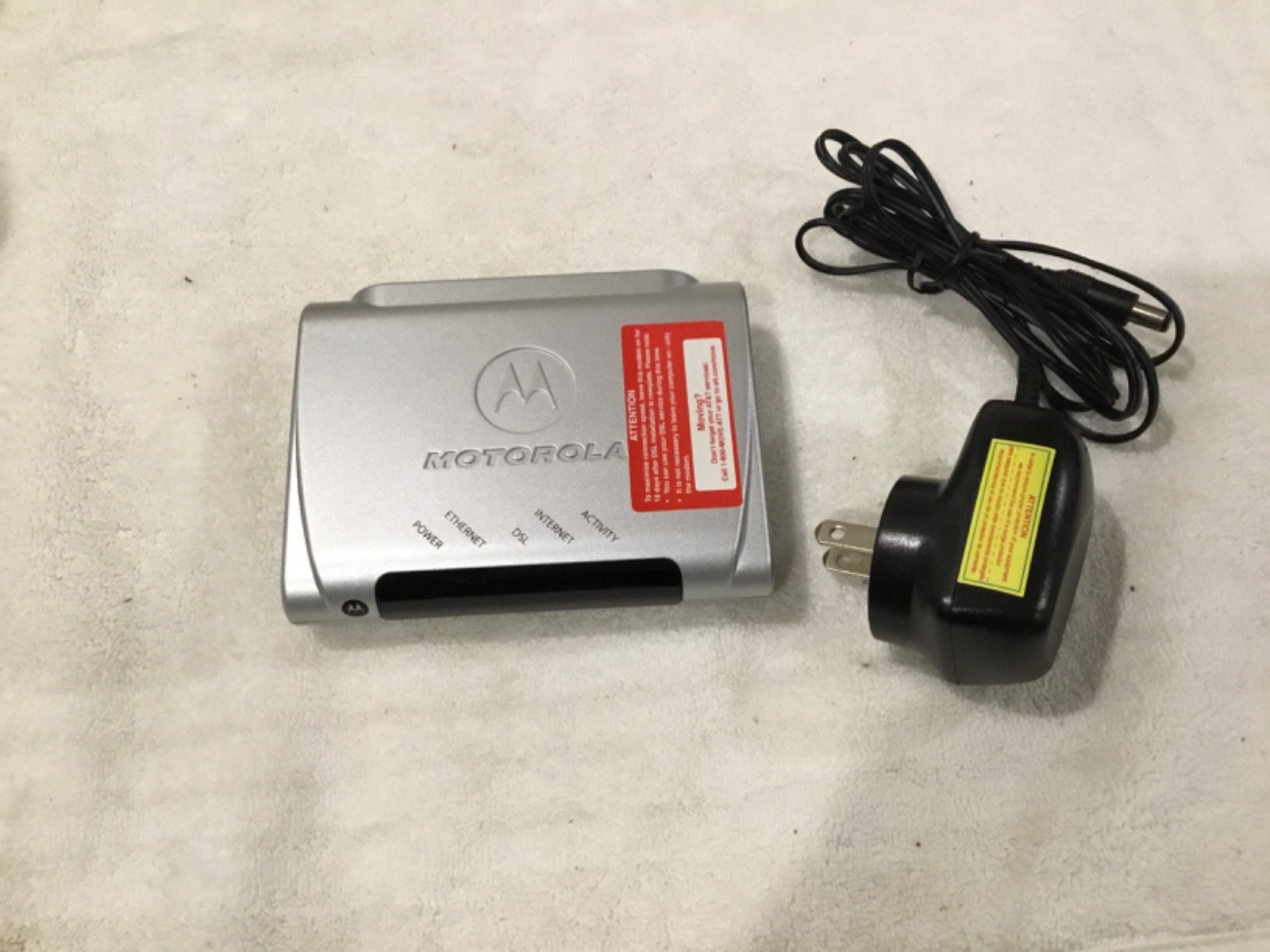 MOTOROLA DSL Modem Style: MSTATEA Model # 2210-02-1022 with Power adapter