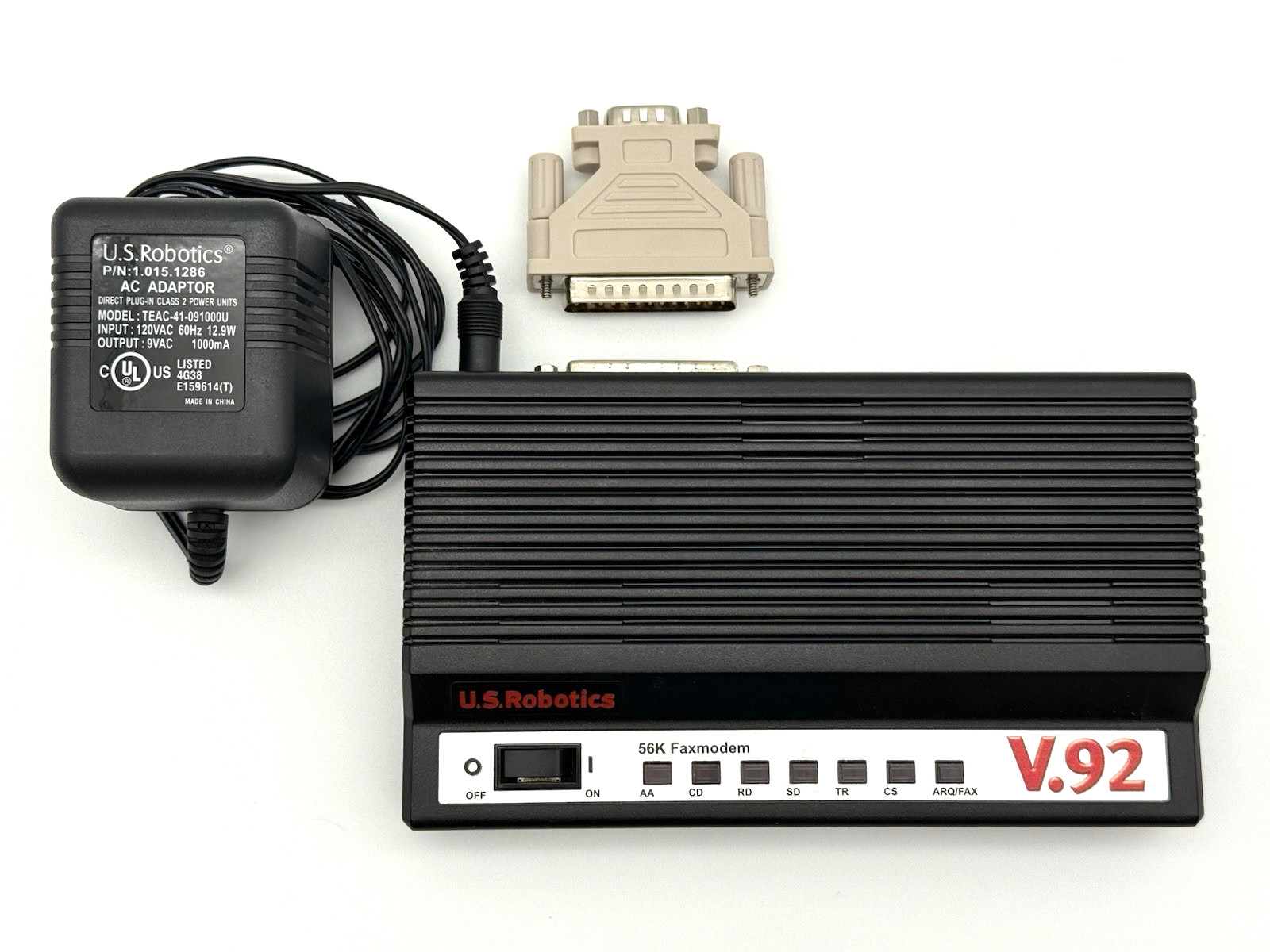 US Robotics 56K Faxmodem V.92 External Modems Model# 5686 w/ Adapter Fast Ship