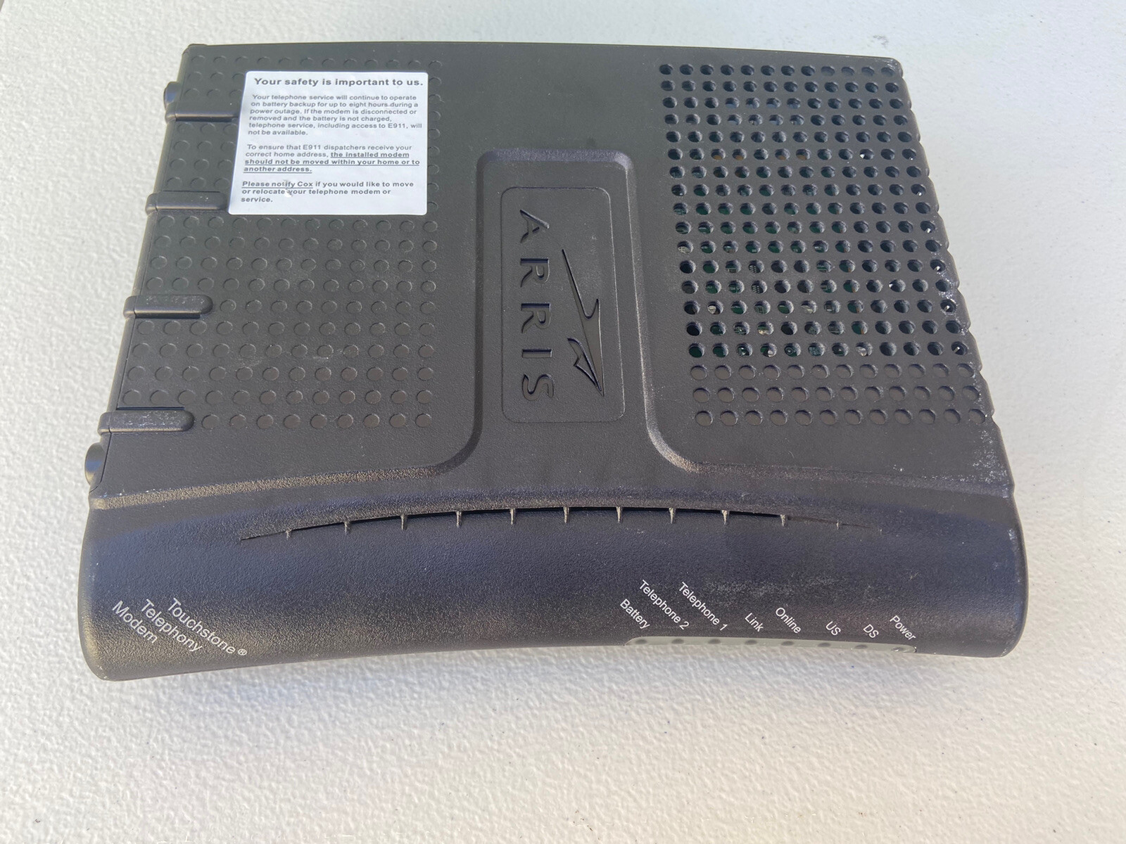 Arris TM602G/115 Cable Modem Internet & Telephone Used P/N: tm02ac1g6