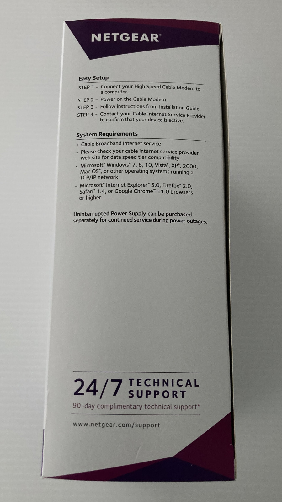 NETGEAR CM500V Cable Modem for XFINITY Internet & Voice – DOCSIS 3.0