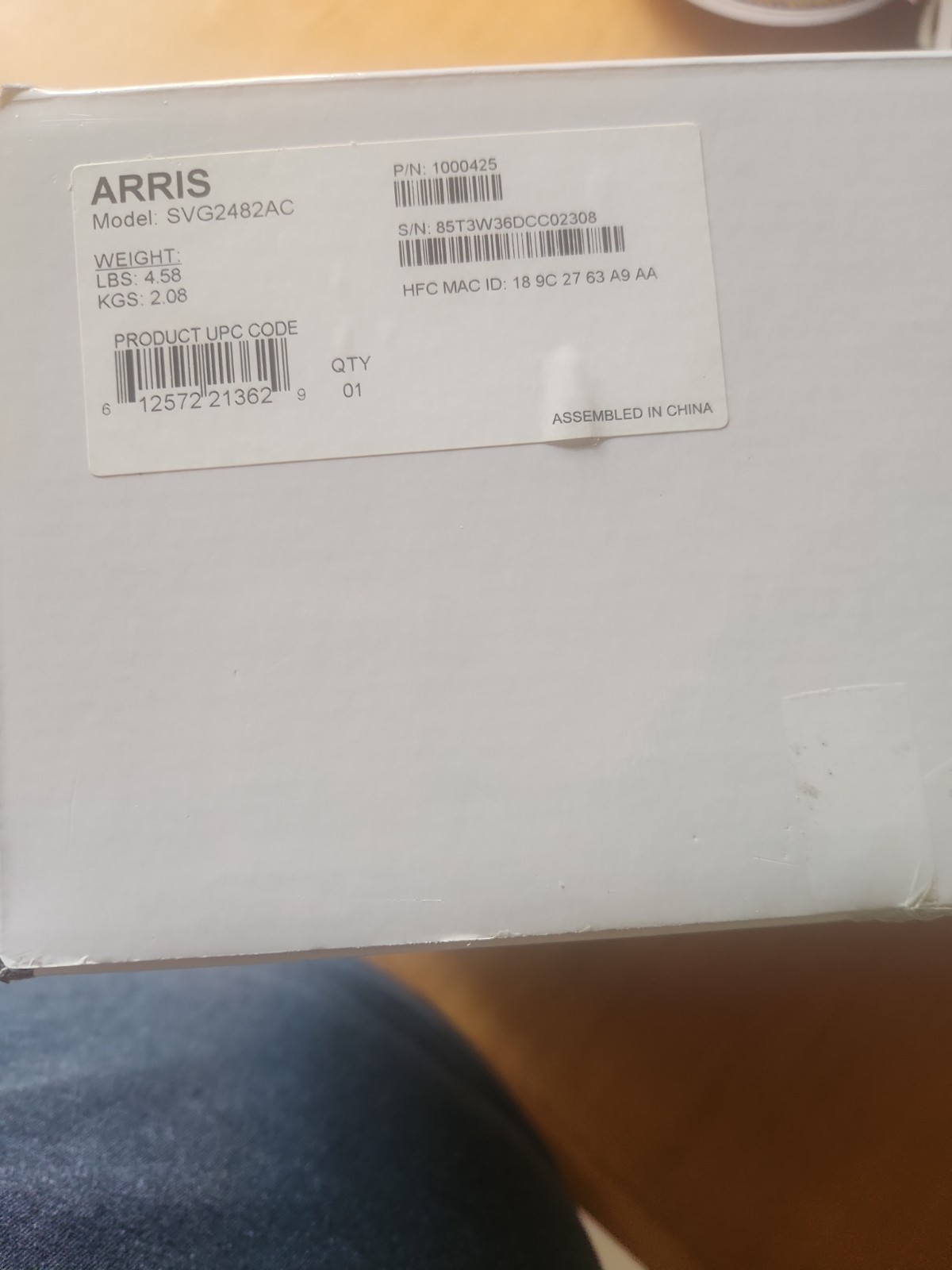 Arris SURFboard SVG2482AC Dual Band WiFi Router – UNUSED/OPEN BOX