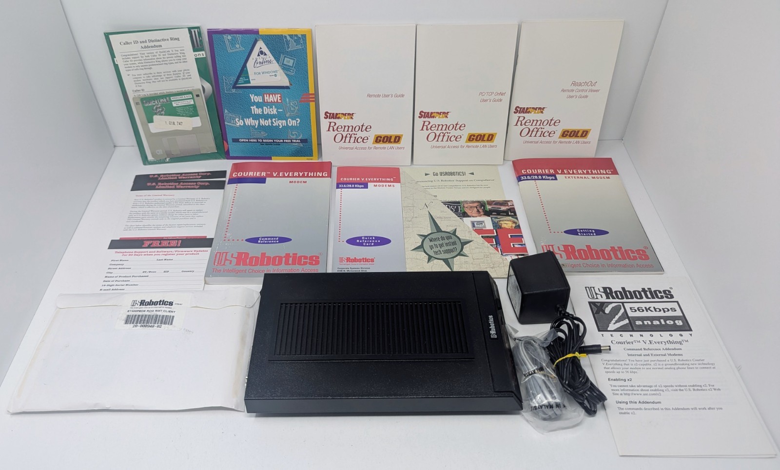 US Robotics Courier V Everything Modem 33.6 Kbps 2X Upgradable – New Open Box!