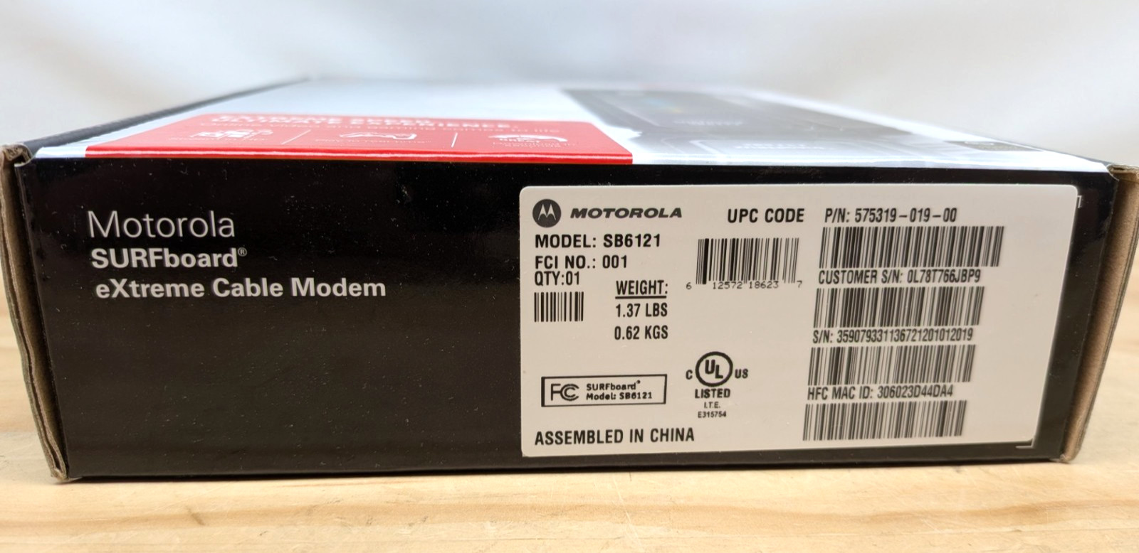 Motorola Surfboard Extreme Cable Modern Model; SB6121
