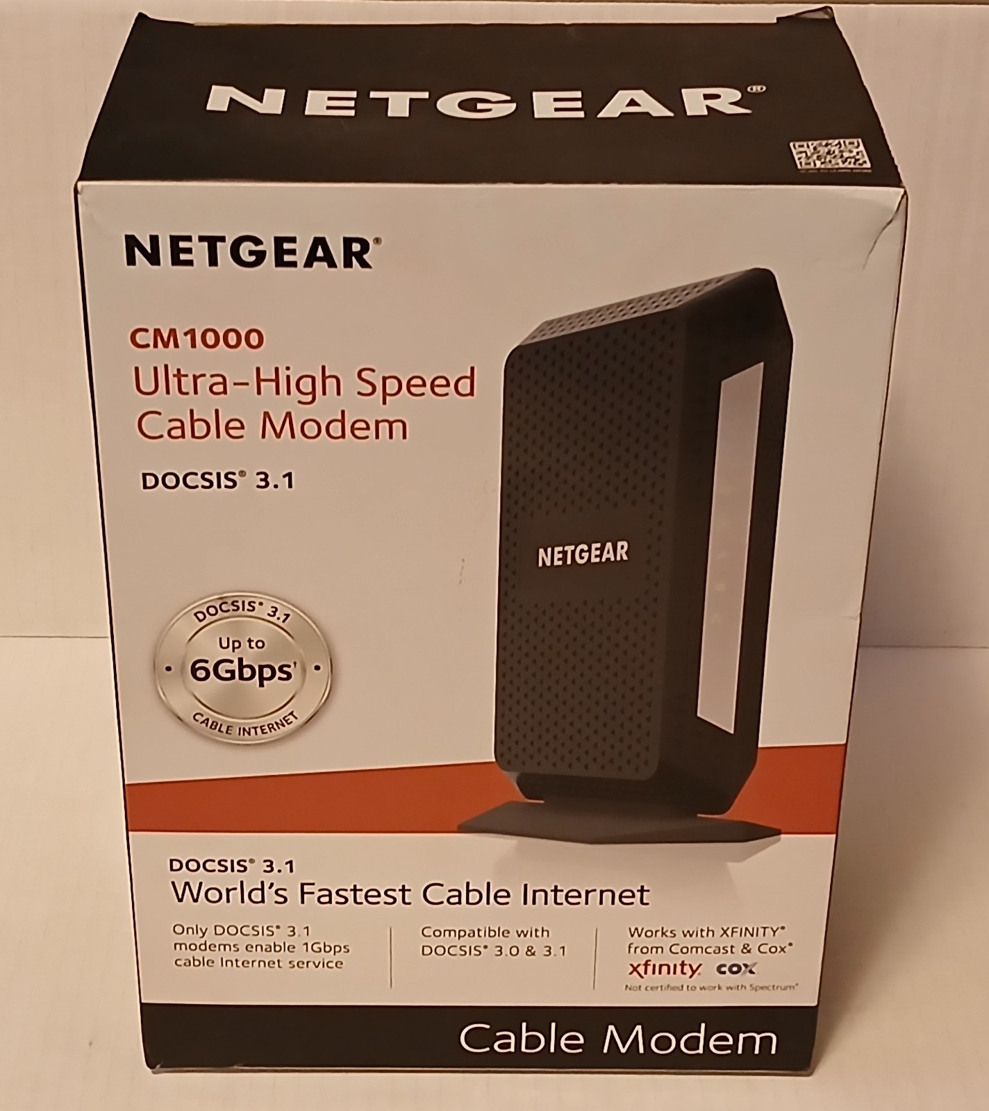 Netgear CM1000 Ultra High Speed Cable Modem (Black)