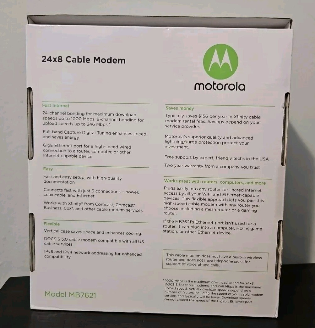 Motorola MB7621-10 1000 Mbps Modem