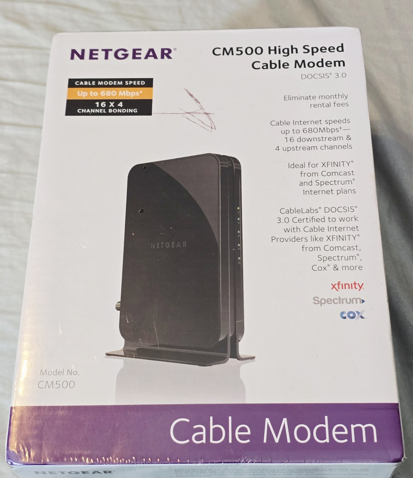 New NETGEAR CM500 Cable Modem for Internet & Voice Xfinity 680mbps