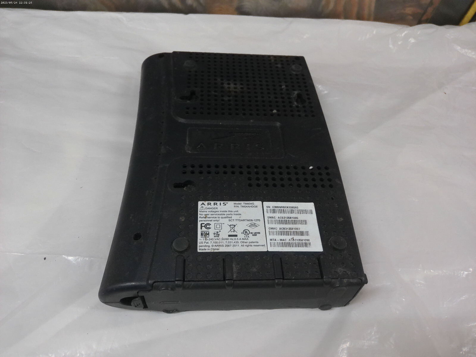 ARRIS TM604G Cable Touchstone Telephony Modem – Model TM604G/CT