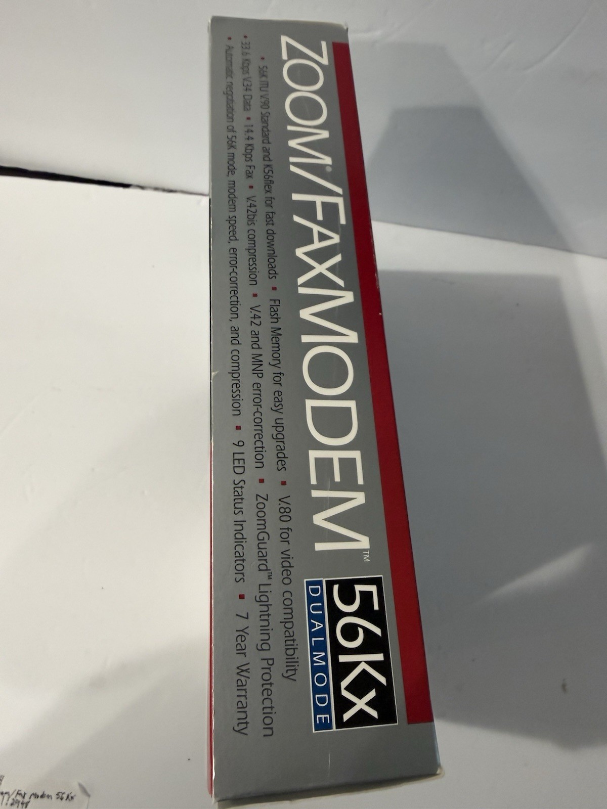 Zoom FaxModem 56Kx Dualmode Model 2948 Serial RS-232 Fax Voice Mail Gray