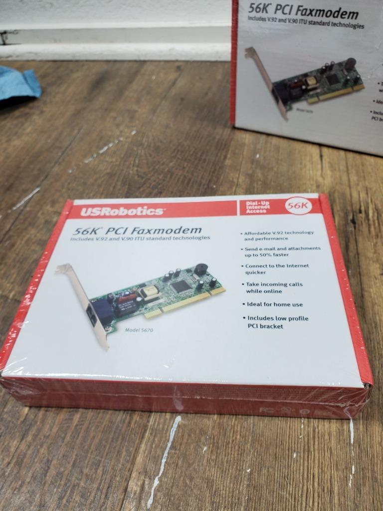 N91C ♻ 2x US ROBOTICS USR5670 EXTERNAL 56K V.92 V.90 ITU SERIAL DATA FAX MODEM ♻