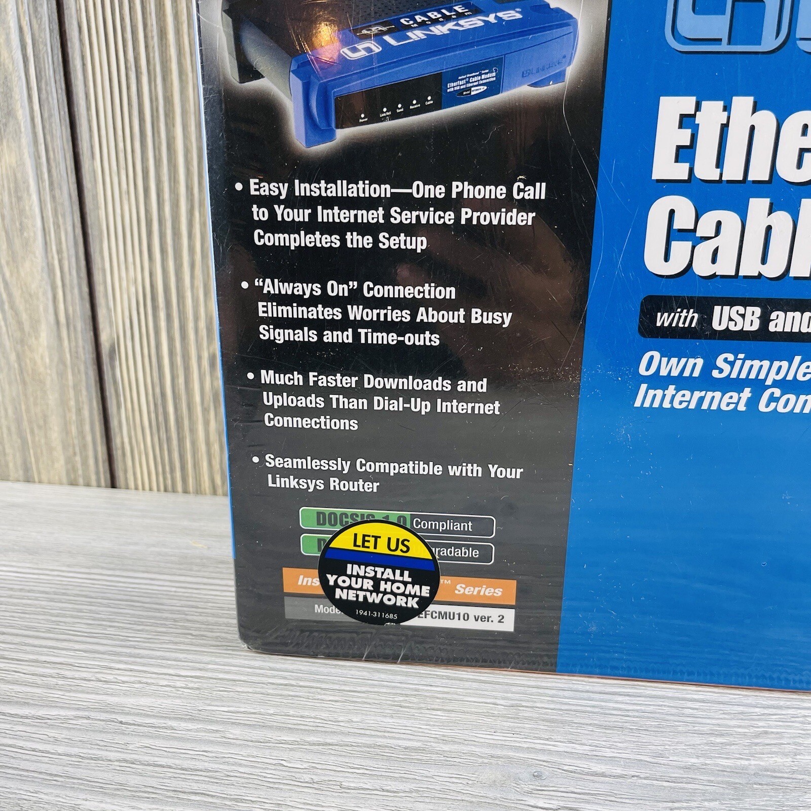 Linksys BEFCMU10 Cable Modem with Cable and USB and Ethernet Connections SEALED
