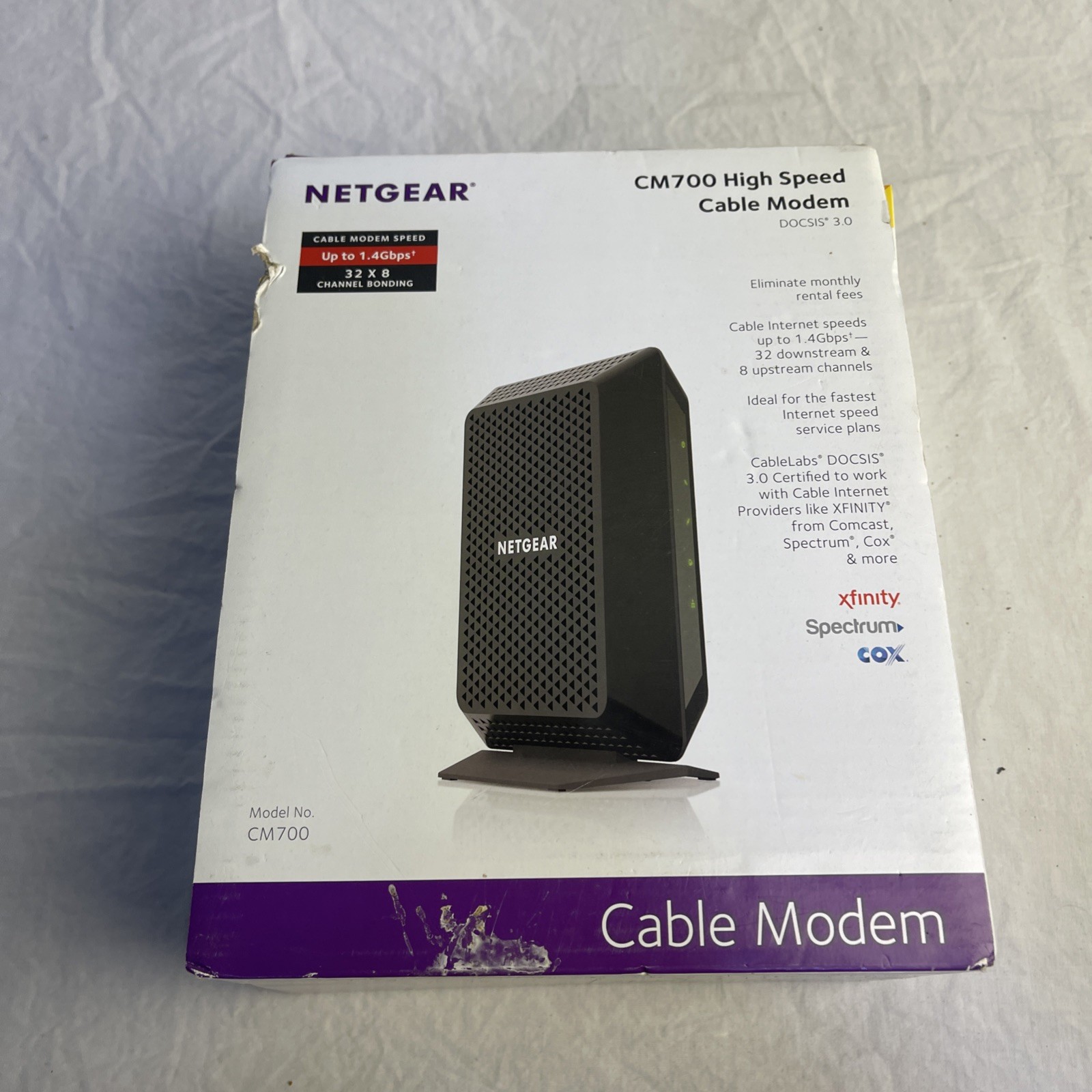 NETGEAR CM700-100NAS Cable Modem New Open Box