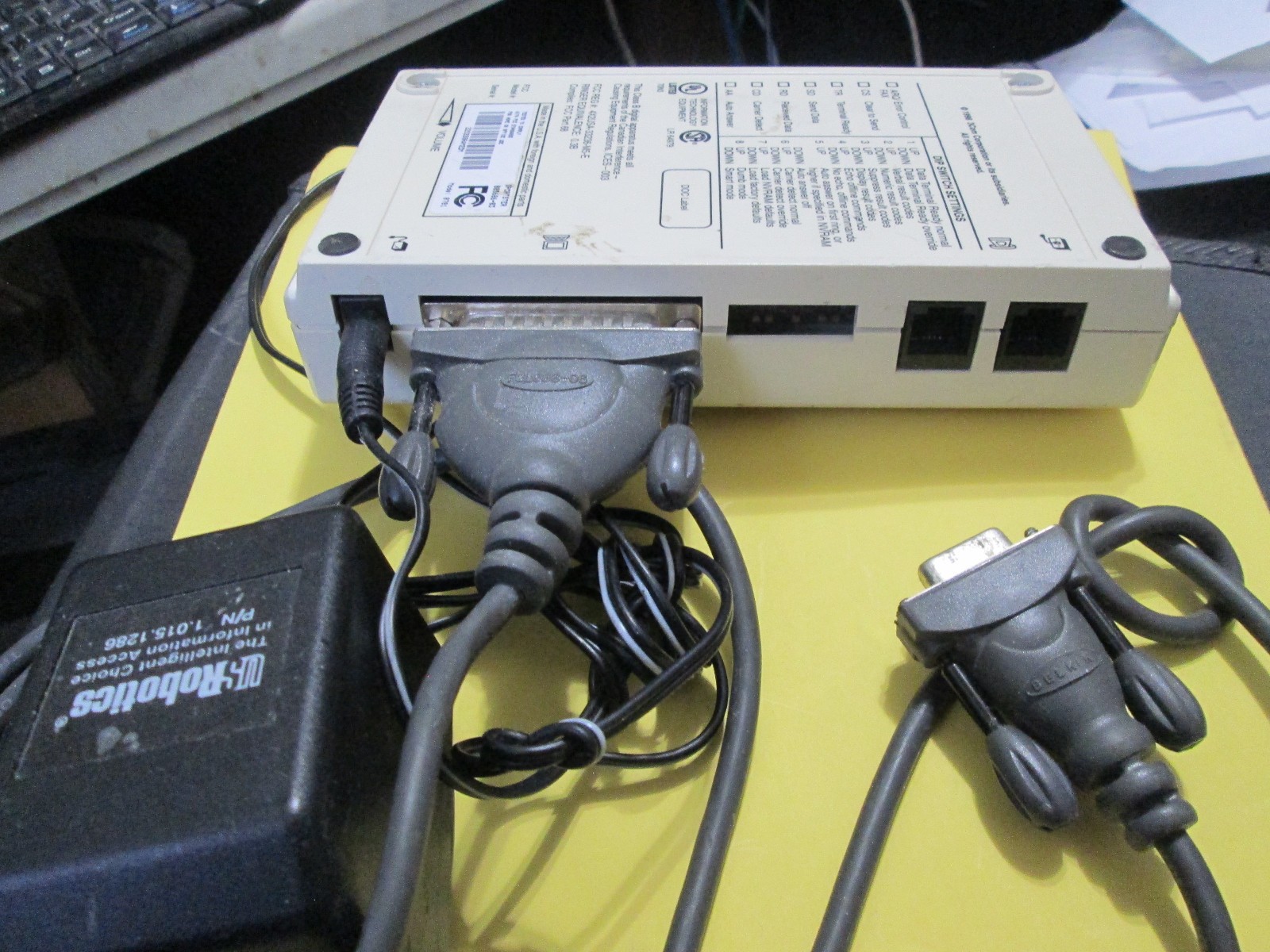 US Robotics 56K FaxModem Model 0701 With Power Adapter And Cable