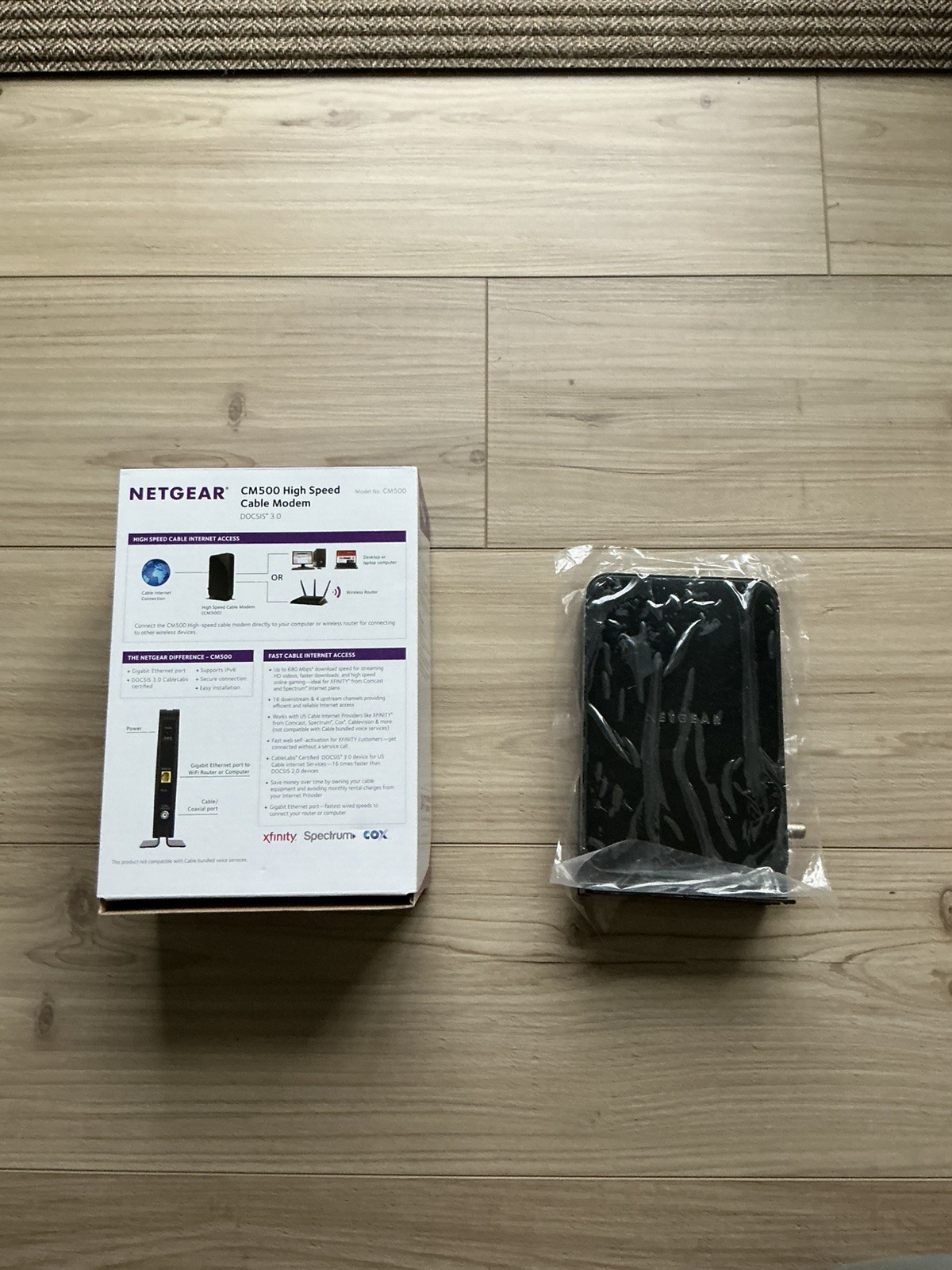 NETGEAR CM500 (CM500100NAS) 680 Mbps – Black – Cable Modem