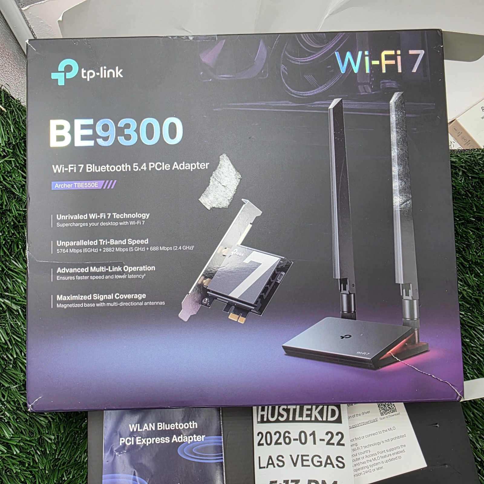 TP Link BE9300 WiFi 7 Bluetooth PCIe Adapter Tri-Band Bluetooth 5.4 TBE550E🔥
