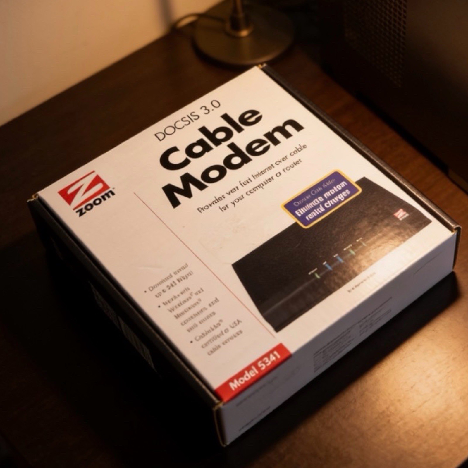 ZOOM Cable Modem 5345 DOCSIS 3.0 343 Mbps 8×4 Docsis 3.0 Cable Modem