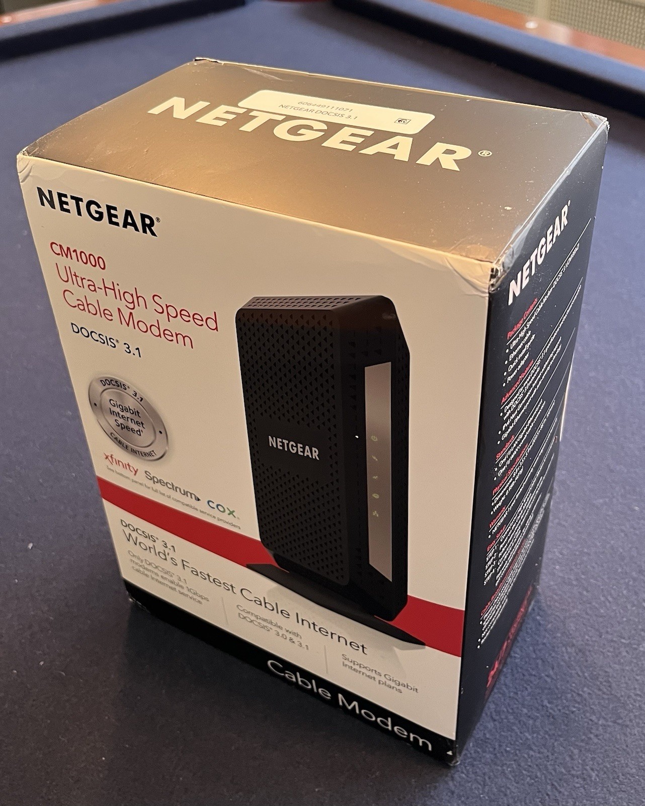 NETGEAR CM1000 Wired-Ethernet (RJ-45) Cable – CM1000100NAS (Black)