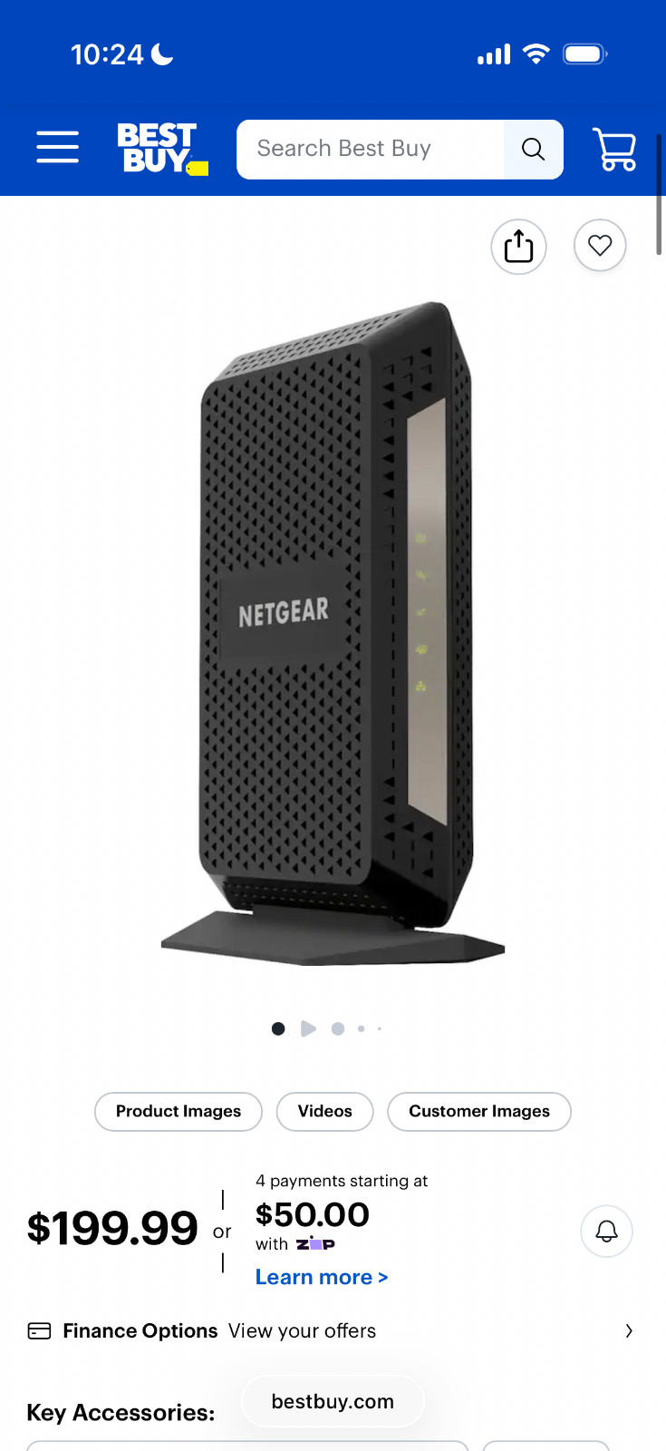 Netgear Nighthawk CM1100 Multi-Gig Speed Cable Modem DOCSIS 3.1